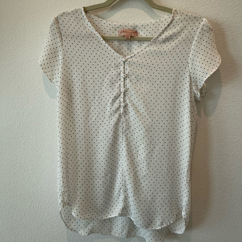 Philosophy White Buttoned Blouse